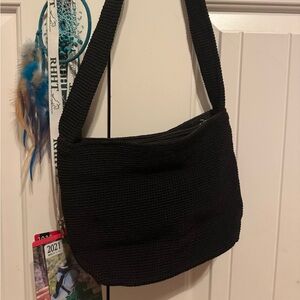 The Sak Black Knit Shoulder Bag
